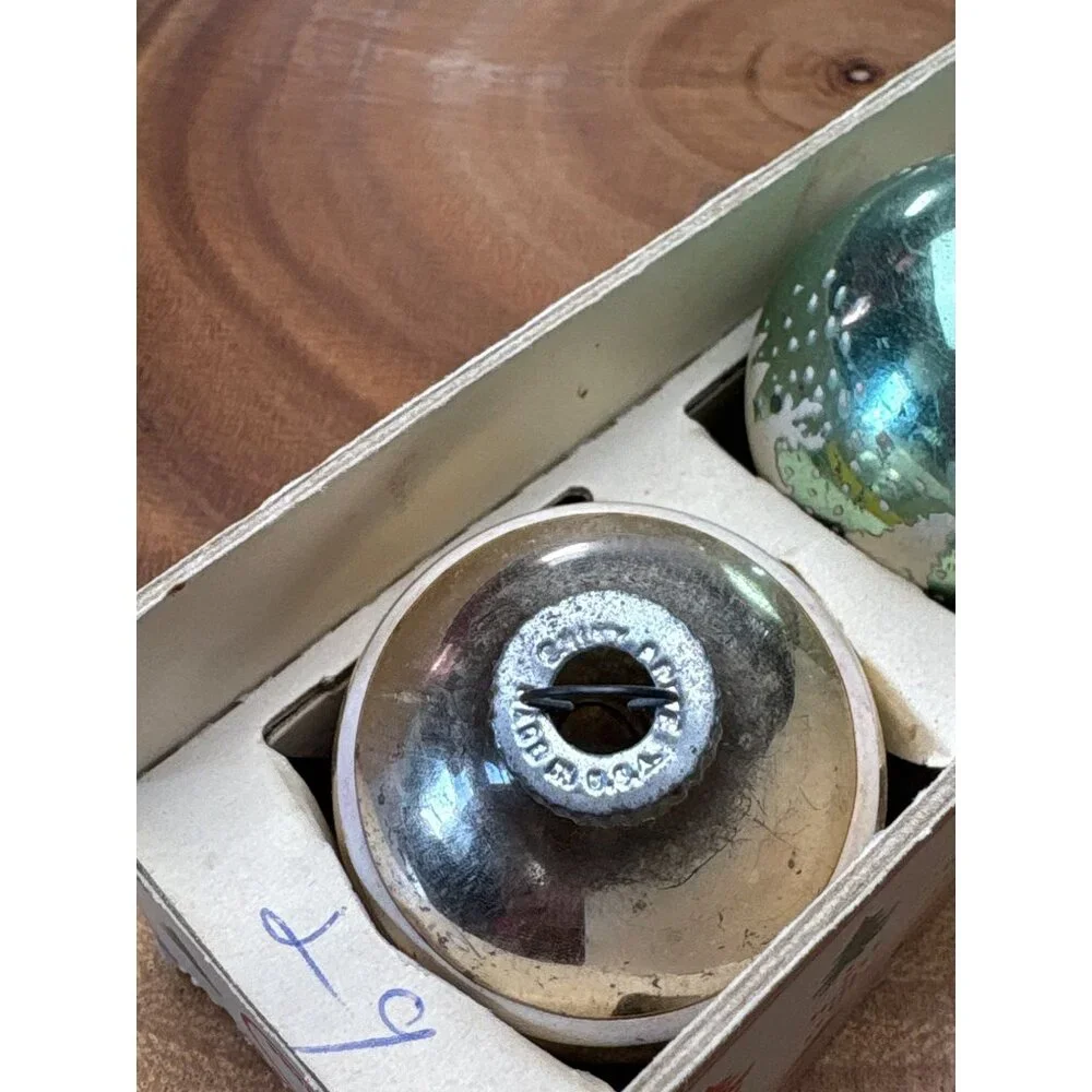 Shiny-Brite Glass Christmas Tree Ornaments Set Vintage - Picture 7 of 14